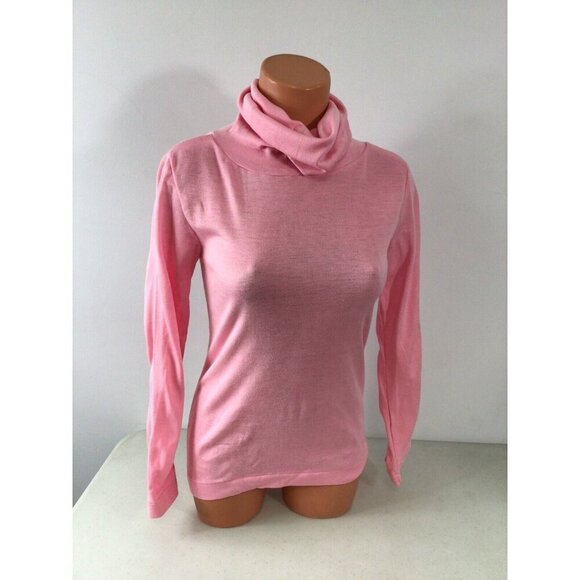 E.V. Ltd Vintage Pink Turtleneck Top Womens Small - Picture 3 of 5